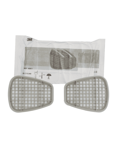 3M 6057 A1B1E1 gasfilter - bajonetsluiting - grijs