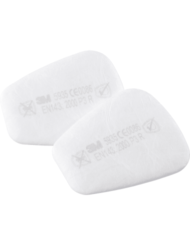 3M 5935 P3 stoffilter - wit - bajonetsluiting