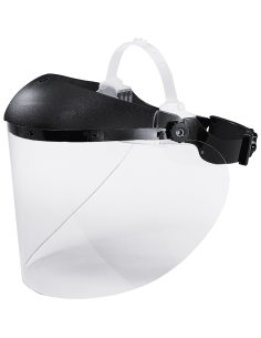 Uvex 9706.514 gelaatsscherm, zwart transparant