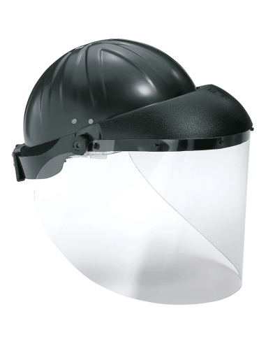 Uvex 9708.514 gelaatsscherm, zwart met transparant vizier