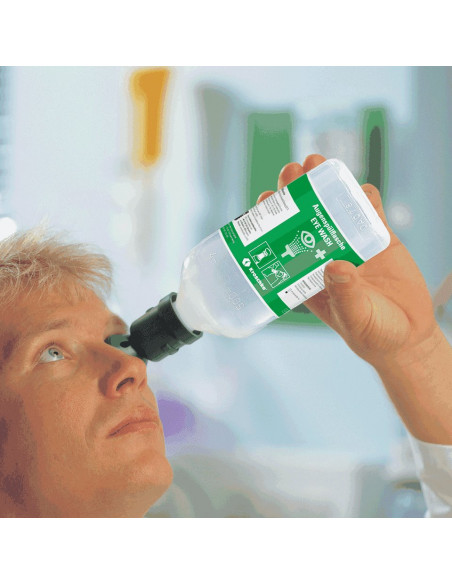 Plum oogspoelfles, 200 ml, groen, Kroschke label