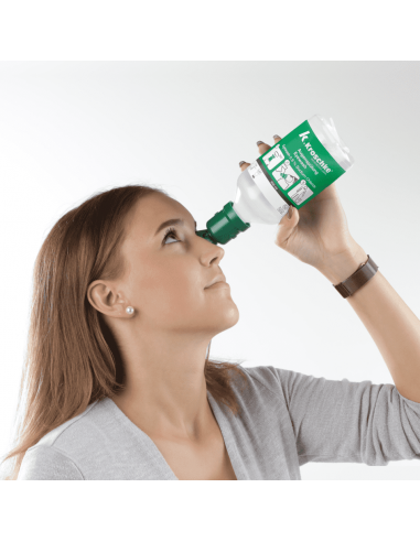 Plum oogspoelfles, 200 ml, groen, Kroschke label