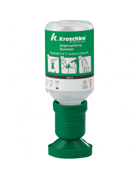 Plum oogspoelfles, 200 ml, groen, Kroschke label