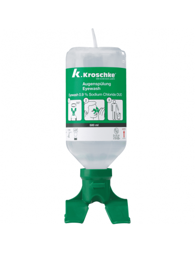 Plum DUO oogspoelfles, 500 ml, groen, dubbele kop