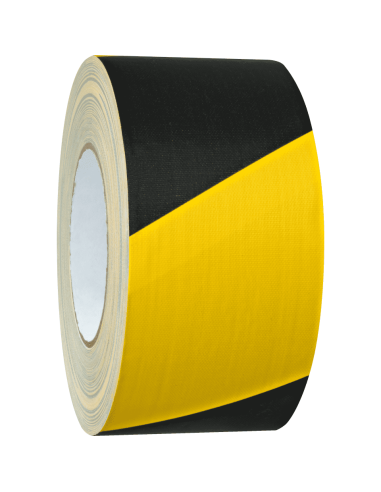 Waarschuwingstape - textielfolie - 50 meter - linkswijzend - 50 mm