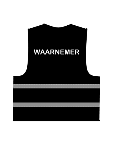 Waarnemer hesje zwart