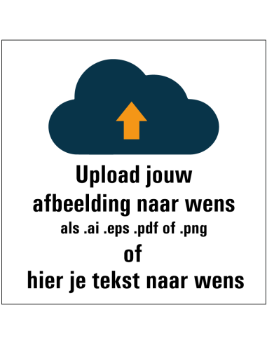 Sticker met afbeelding en tekst naar wens - vierkant