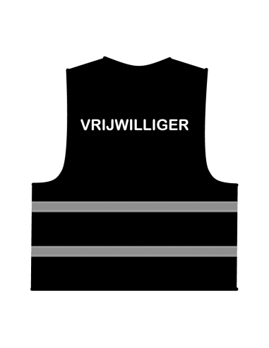 Vrijwilliger hesje zwart