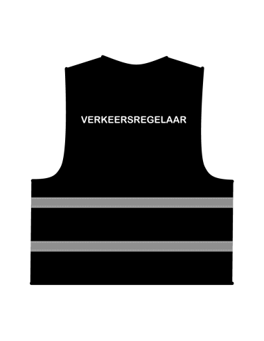 Verkeersregelaar hesje zwart