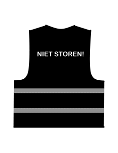 Niet storen hesje zwart