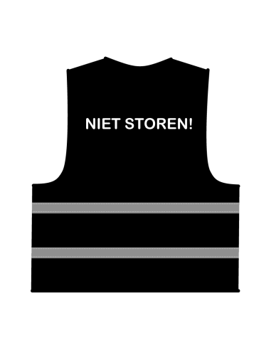 Niet storen hesje zwart