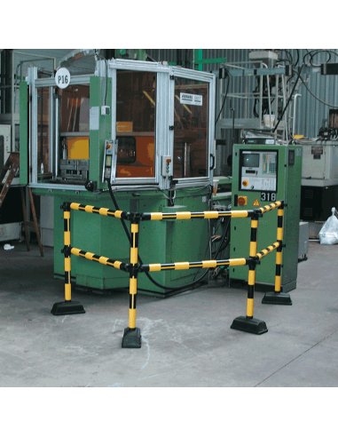 Mobiel veiligheidshek Express - 940 mm - geel zwart