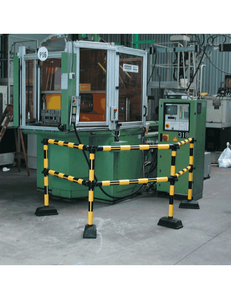 Mobiel veiligheidshek Express - 940 mm - geel zwart