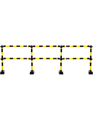 Mobiel veiligheidshek Express - 940 mm - geel zwart