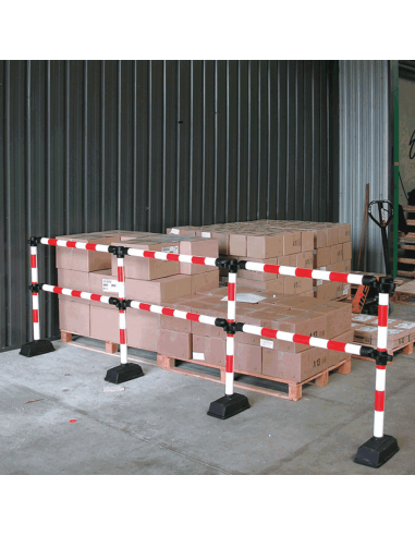 Mobiel veiligheidshek Express - 940 mm - rood wit