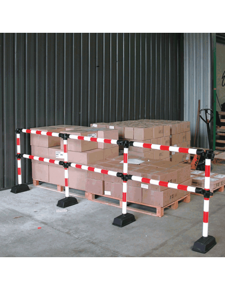 Mobiel veiligheidshek Express - 940 mm - rood wit