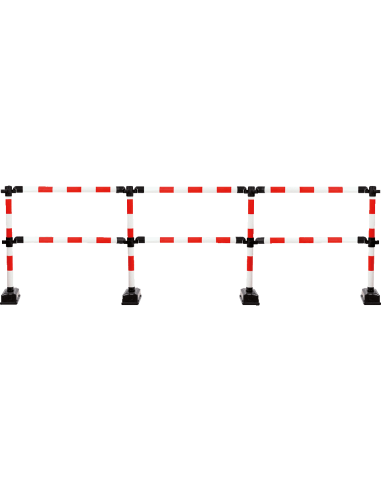 Mobiel veiligheidshek Express - 940 mm - rood wit