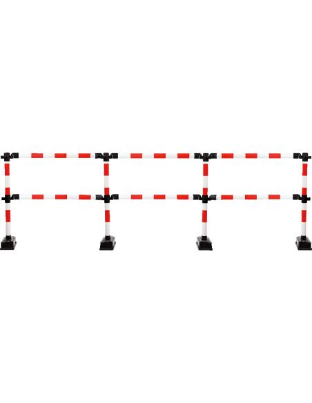 Mobiel veiligheidshek Express - 940 mm - rood wit