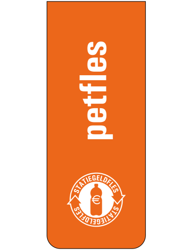 Petfles afval bord - kunststof - 160 x 65 mm