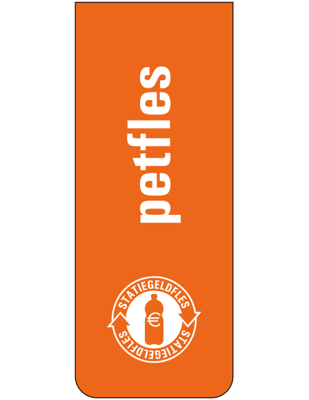 Petfles afval bord - kunststof - 160 x 65 mm