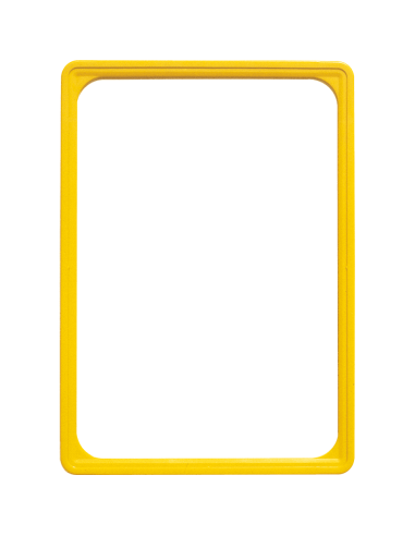 Kunststof wissellijst - geel - ronde hoek