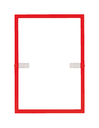 Kunsstof wissellijst - rood - spitse hoek