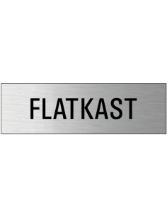Flatkast deurbordje met zelfklevende strip, grijs zwart , rechthoekig, alleen tekst