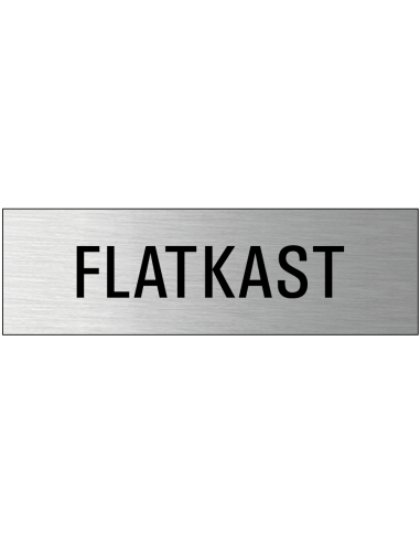 Flatkast deurbordje met zelfklevende strip, grijs zwart , rechthoekig, alleen tekst
