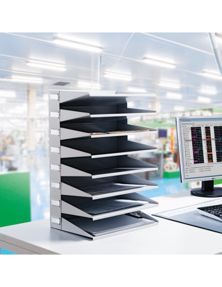 Durable sorteerstation A4 - grijs - 8 vakken