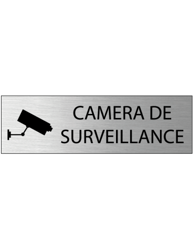 Camera de surveillance deurbordje met zelfklevende strip, grijs zwart, rechthoekig, tekst en pictogram