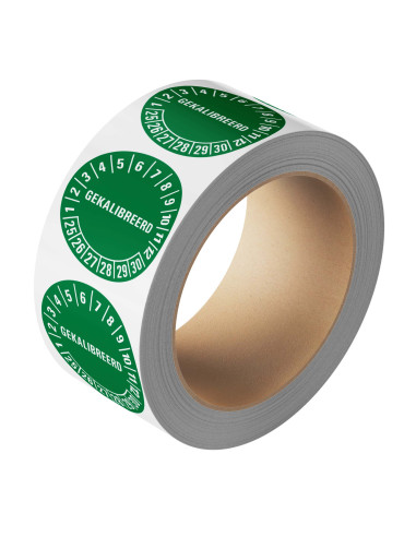 Gekalibreerd op keuringssticker 25-30 - groen - 25 meter op rol
