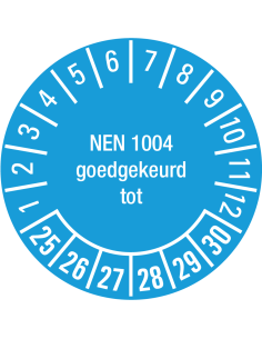 NEN 1004 keuringssticker 25-30 - vel