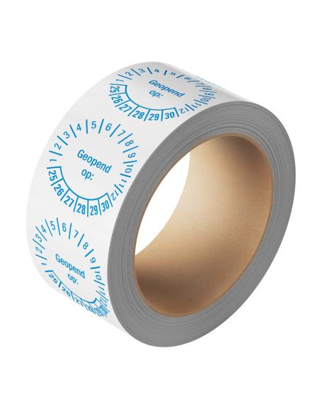 Geopend op keuringssticker 25-30 - rol