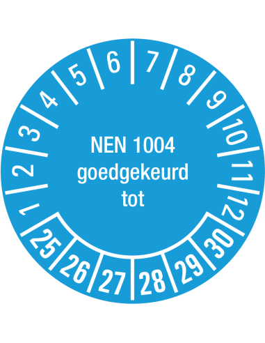NEN 1004 keuringssticker 25-30 - rol