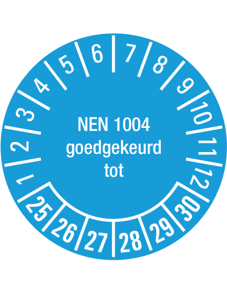 NEN 1004 keuringssticker 25-30 - rol