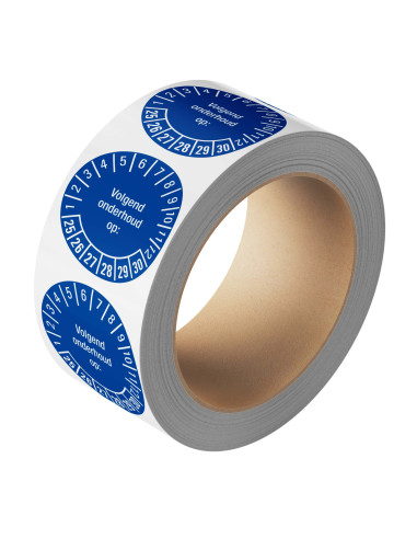 Volgend onderhoud op sticker 25-30 - rol