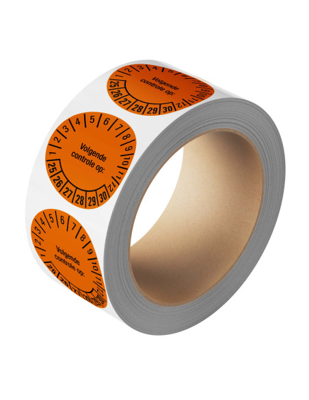 Volgende controle op sticker 25-30 - rol