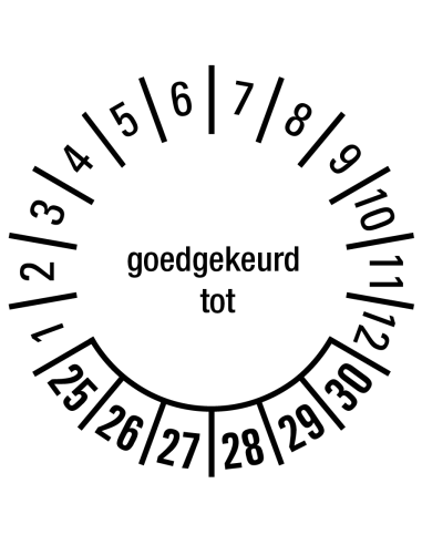 Goedgekeurd tot keuringssticker 25-30 - rol