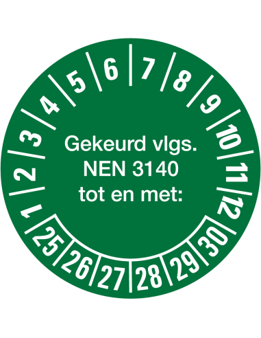NEN 3140 keuringssticker 25-30 - rol