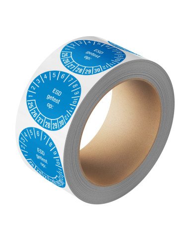 ESD getest op keuringssticker 25-30 - rol