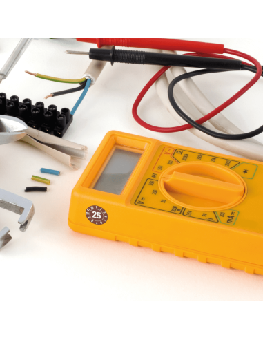 Keuringssticker met jaartal 25 op rol - bruin