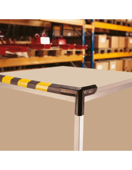 MORION buitenhoek stootrand - driebenig - trapezium - zelfklevend - zwart 3