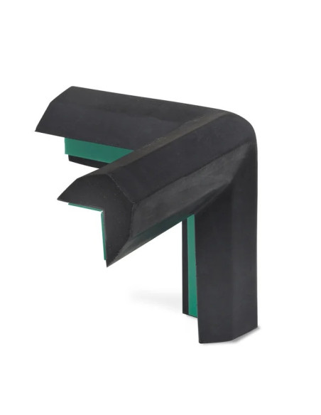 MORION buitenhoek stootrand - driebenig - trapezium - zelfklevend - zwart 2