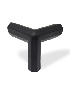 MORION buitenhoek stootrand - driebenig - trapezium - zelfklevend - zwart 1