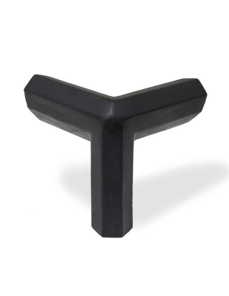 MORION buitenhoek stootrand - driebenig - trapezium - zelfklevend - zwart 1