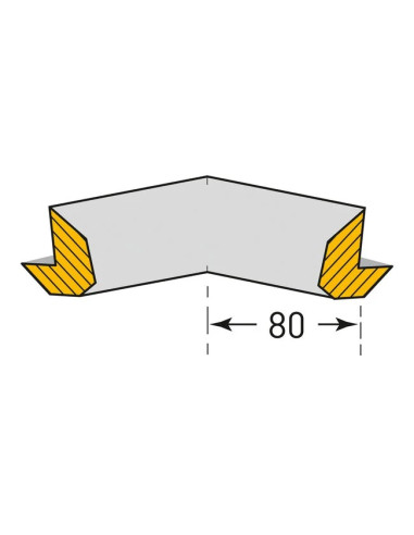 MORION binnenhoek stootrand - tweebenig - trapezium - zelfklevend - zwart 3