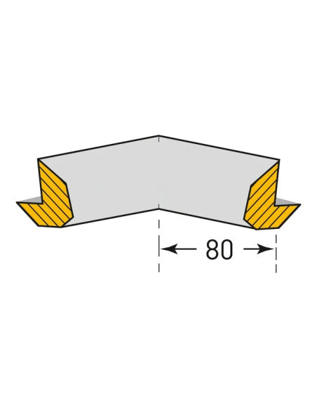 MORION binnenhoek stootrand - tweebenig - trapezium - zelfklevend - zwart 3