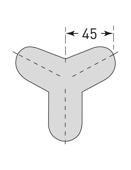 MORION buitenhoek stootrand - driebenig - rond - zelfklevend - zwart 4