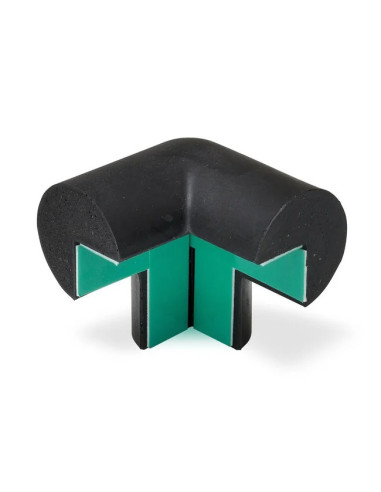 MORION buitenhoek stootrand - driebenig - rond - zelfklevend - zwart 2