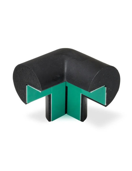 MORION buitenhoek stootrand - driebenig - rond - zelfklevend - zwart 2